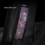 Bling t&auml;iskristallist roolikate Rhinestone Diamond auto rooliratta katted Auto stiil Auto lisatarvikute komplekt shift knob cover black