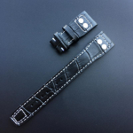 22 mm tumepruun must meeste ehtne nahk koos neediga kellarihmaga Asenda IWC Big Pilot Deployant klambriga kellarihma k&auml;ev&otilde;ru 22mm