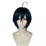 Meeste Anime P5 Persona 5 Tae Takemi L&uuml;hike Sinine Must Kuumakindlate Juustega Cosplay Kost&uuml;&uuml;mi Parukas One Size tumesinine v&auml;rv