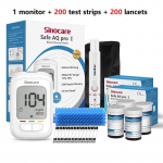 Sinocare 2023 UUS Safe AQ Pro I mudeli diabeedi veresuhkru monitor koos 50/100/200 ribaga vere ketoonisisaldusega hoiatus diabeedi jaoks kit 200 - mg/dL