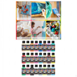 24x akr&uuml;&uuml;lnaha v&auml;rvikomplekt, kingad, 30 ml Artists