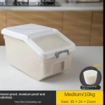 10KG riisi hoiukarp riisi dosaator riisikonteiner teravilja hoiustamispurk Teravilja dosaator lemmikloomatoidu konteiner K&ouml;&ouml;k puhas