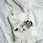 Uus naiste multifilmik&auml;ekott Armas loom Panda &otilde;lakott Suure mahutavusega t&uuml;drukule korduvkasutatav ostukott Toidukaupade kott. 24*26cm