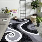 Moodne moodne kohev pehme vaip punane must keerlev valge ala vaip Kaasaegne abstraktne vaip 150x200cm