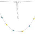 H&otilde;bedast kaelakee tsirkooniumoksiidiga, toote kaal 2,99 g (2133551) 40-45cm valge