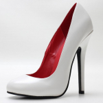 5,5-tollised Stiletto k&otilde;rge kontsaga Unisex Sleek Night Clubi &uuml;mmarguse varbaga pumbaga kingad peokingad, suur suurus 36-46 38 valge