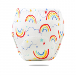 6 kihti veekindlad korduvkasutatavad puuvillased beebitreeningp&uuml;ksid v&auml;ikelaste l&uuml;hikesed p&uuml;ksid aluspesu riidest beebim&auml;hkmed m&auml;hkmed alusp&uuml;ksid m&auml;hkmevahetus 90 yards [under 17 kg]