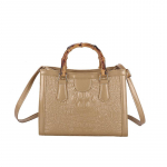 2023 piiri&uuml;lene uus kandekott Naiste kott V&auml;liskaubandus Vaba aeg Suure mahutavusega krokodillimustriga kott naiste bambusest k&auml;ekott kuld