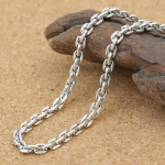 Puhast h&otilde;bedast 3 mm kaelakee S925 Sterling h&otilde;be ehted kandiline meeste naiste kaelakee 925 h&otilde;bedane &uuml;mmargune kett kaelakee 50cm brown