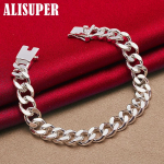 925 h&otilde;bedast 10 mm kandilise pandlaga k&auml;ev&otilde;ru ehted 20cm