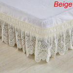 2 v&auml;rvi valge/beež &uuml;hev&auml;rviline 3-poolne elastne pitsiga m&auml;hitud 15 tolli seelik 100cmx200cm/39by75inch beež