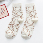 Naiste sokid Kawaii Cartoon Cat Creative Korea Fashion Mugavad hingavad &uuml;hev&auml;rvilised sokid Trend 35-40