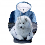 Meeste armsad loomade samojee 3D-printimisega kapuutsid Pusad Meeste/naiste kevad- ja s&uuml;gismood vabaaja kampsun Armsad t&auml;navar&otilde;ivad 4XL
