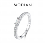 Modian 925 Sterling Silver Classic Charm AAAAA tsirkooniumoksiidist pulmas&otilde;rmused naistele peened ehted 5 h&otilde;be