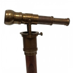 Messingist jalutuskepp Victoria ajastu teleskoobikompass peal Spyglass k&auml;epidemega jalutuskepp Steampunk jalutuskepp k&auml;sitsi valmistatud kingitus