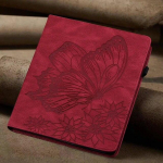 Nahast klapp&uuml;mbris iPadile 10. 10.9 2022 Pro 11 10.2 2020 9.7 Air 4 10.5 Mini 1 2 3 5 Smart Cover 8. 7. 6. p&otilde;lvkonna Coque iPad 10th 10.9 2022 punane