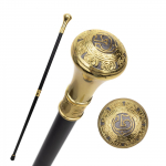 Kuldne Must Luksus G Keskaegne Kunst Vabam&uuml;&uuml;rlased Vabam&uuml;&uuml;rlased jalutuskepp Mood jalutuskepp Crosier Knob jalutuskepp 93cm kollane