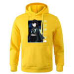Anime Demon Slayer Tokitou Muichirou Unisex Kapuutsiga S&auml;rk O-kaelusega Lahtine Kampsun Pehme Mugav Kapuutsiga S&auml;rk Mood Uudsus Unisex Kapuutsiga S&auml;rk S yellow