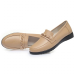 Kingad Loafer Naiste ehtsast nahast vedru pluss suuruses Slip-on naiste kingad l&auml;ikivad libisemiskindlad naiste kingad 35 beež