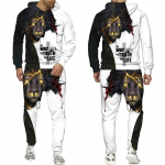 Meeste Cross Lion 3D Prinditud kapuuts/&uuml;likond vabaaja meeste naiste dressikomplekt Jeesus armastan k&otilde;iki Christian t&auml;navar&otilde;ivad, r&otilde;ivad, Y2k topid XL