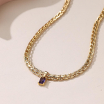 Luksuslik kullav&auml;rvi keerdketiga ristk&uuml;liku ripatsiga kaelakee naistele pulmapeo ehted kingitused