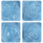 Tarretisevorm 8 kambriga plastist fondant, lille-s&uuml;damepudingivorm Koduk&ouml;&ouml;k korduvkasutatav onesize