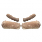 1 komplekt Talvine juhtraua kate Pehme puutetundlik paks pl&uuml;&uuml;s k&uuml;lmakindel libisemisvastane &uuml;hev&auml;rviline universaalne pestav brack kate mootorratta juhtraud tume khaki v&auml;rv