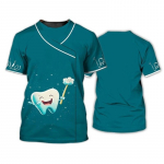 Hambaarstid S&auml;rgid O-kaelusega Isikup&auml;rastatud &otilde;dede Naiste T-s&auml;rk Vormiriietus 3D-prindiga l&uuml;hikeste varrukatega kombinesoonid Naiste &uuml;lisuured naisteriided 2XL