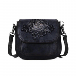 Kvaliteetne naiste vintage Sling Messenger &otilde;lakotid Naistele vaba aeg V&auml;ike reljeefne naiste ehtsast nahast lilleline kott