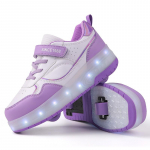 29-40 Laste kaherattaline lahtiv&otilde;tmine lamedaks spordijalatsiteks LED Bling Bling Kids helendavad tossud 40