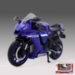 1/12 skaala Yamaha YZF-R1M sulamist v&otilde;idus&otilde;idumootorrataste mudelid, m&auml;nguasjade t&auml;navakrossi mootorratta mudeli simulatsioon lastele kingitused 1/12-Size:17.5*10*5cm valge