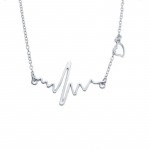 Euroopa minimalistlik elektrokardiogrammi kaelakee moodne mini armastus s&uuml;da Pendientes rangluu ehted kaelakeed naiste aksessuaarid kuld