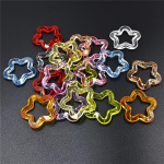 30 tk 30 mm t&auml;ht lahtised helmed viisnurkne ripats l&auml;bipaistev mood DIY ehted tarvikud akr&uuml;&uuml;l v&otilde;lusid materjal k&auml;sitsi valmistatud loominguline mitmev&auml;rviline