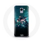 &Uuml;mbris Samsung Galaxy A8 2018 Demon Slayer Manga Tanjiro ja Nezuko jaoks