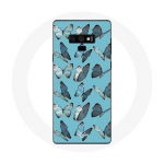 &Uuml;mbris Samsung Galaxy Note 9 liblikatele Sinine taust