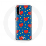 Coque pour Huawei P30 BTS Bangtan Gar&ccedil;ons BT21 TATA de V Fond Bleu