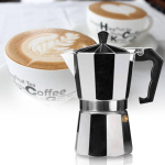 1 tass alumiiniumist pliidiplaadiga Moka Expresso Latte kohvikeetja