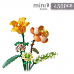 2024 Romantilised roosid Lilled P&auml;evalilled Nartsissid Aiad Maja Ehitusklotsid Klassikaline mudel Miniklotsid Komplektid Lastekomplektid