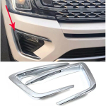 Autode stiilimine ABS Kroom V&auml;lisosa Esitulede Lambi Kate Dekoratsioon Kleebis Liist 2tk Ford Expedition 2018 jaoks black