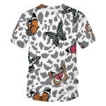 Suvine vabaaja T-s&auml;rk Meeste ja naiste 3D-liblikas muster Prindi l&uuml;hikeste varrukatega t-s&auml;rk Y2k moodne O-kaelusega t&auml;navar&otilde;ivad, suured t-s&auml;rgi topid S