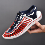 Suvised vabaajasandaalid meestele Moodsad hingavad sandaalid Rannajalatsid Water Aqua Shoe Plus Size 46 punane must v&auml;rv