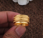 Massiivne 925 Sterling H&otilde;be, P&ouml;&ouml;rlev R&otilde;ngas K&auml;sitsi Valmistatud Disainerr&otilde;ngas, H&otilde;ber&otilde;ngas, Kollase Kulla R&otilde;ngas, P&ouml;&ouml;rlev R&otilde;ngas 10