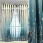 Euroopa stiilis Korea kahekihilised kardinad elutuppa, magamistuppa, s&ouml;&ouml;gituppa, tikitud &otilde;huline luksuslik t&uuml;ll, elegantsed, kohandatud suurus 2PC W150cm x L270cm