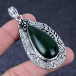 Natural Green Labradorite Handmade 925 Sterling Silver Pendant 2.76 q7d85