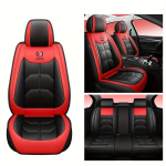 Four Seasons universaalne auto viieistmeline autoistme kate maastur veekindel pakett PU nahast autoistme kate universaalne auto istmekate viiekohalistele mudelitele Seat Cover For Five Seats punane