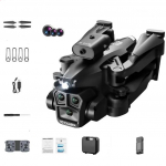 Uus K10 MAX &otilde;hufotograafia 4K drooni takistuste v&auml;ltimine kolme kaameraga kaugjuhtimispuldiga &otilde;hus&otilde;iduki optilise voolu nelikkopteri m&auml;nguasi 1 battery must