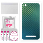 apgo Protective Skin Sticker for the back compatible with Xiaomi Redmi 4A, Wrap Film, Foil, Vinyl - Pattern Carbon Chameleon CAKA1