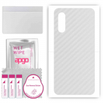apgo Protective Skin Sticker for the back compatible with Meizu 16T, Wrap Film, Foil, Vinyl - Pattern Transparent Carbon