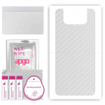 apgo Protective Skin Sticker for the back compatible with Asus Zenfone 7 Pro ZS671KS, Wrap Film, Foil, Vinyl - Pattern Transparent Carbon