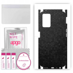 apgo Protective Skin Sticker for the back+sides compatible with Realme 9i, Full Wrap Film, Foil, Vinyl - Pattern Black Honeycomb